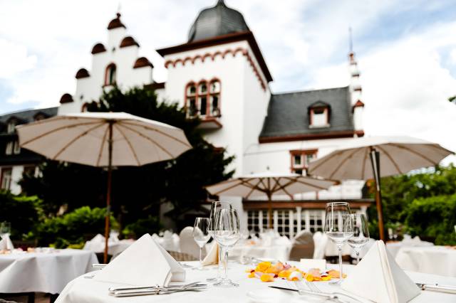 Außenterrasse im Landhotel Das Kronenschlösschen