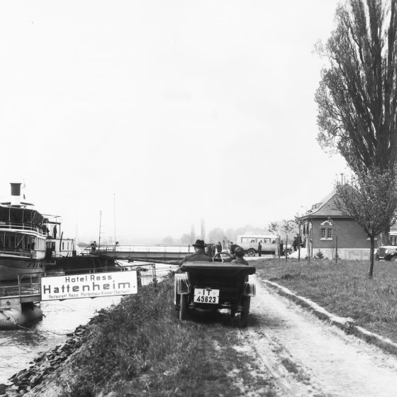 Historische Sicht auf Rhein