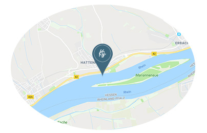 Kartenausschnitt mit Lage des Hotels